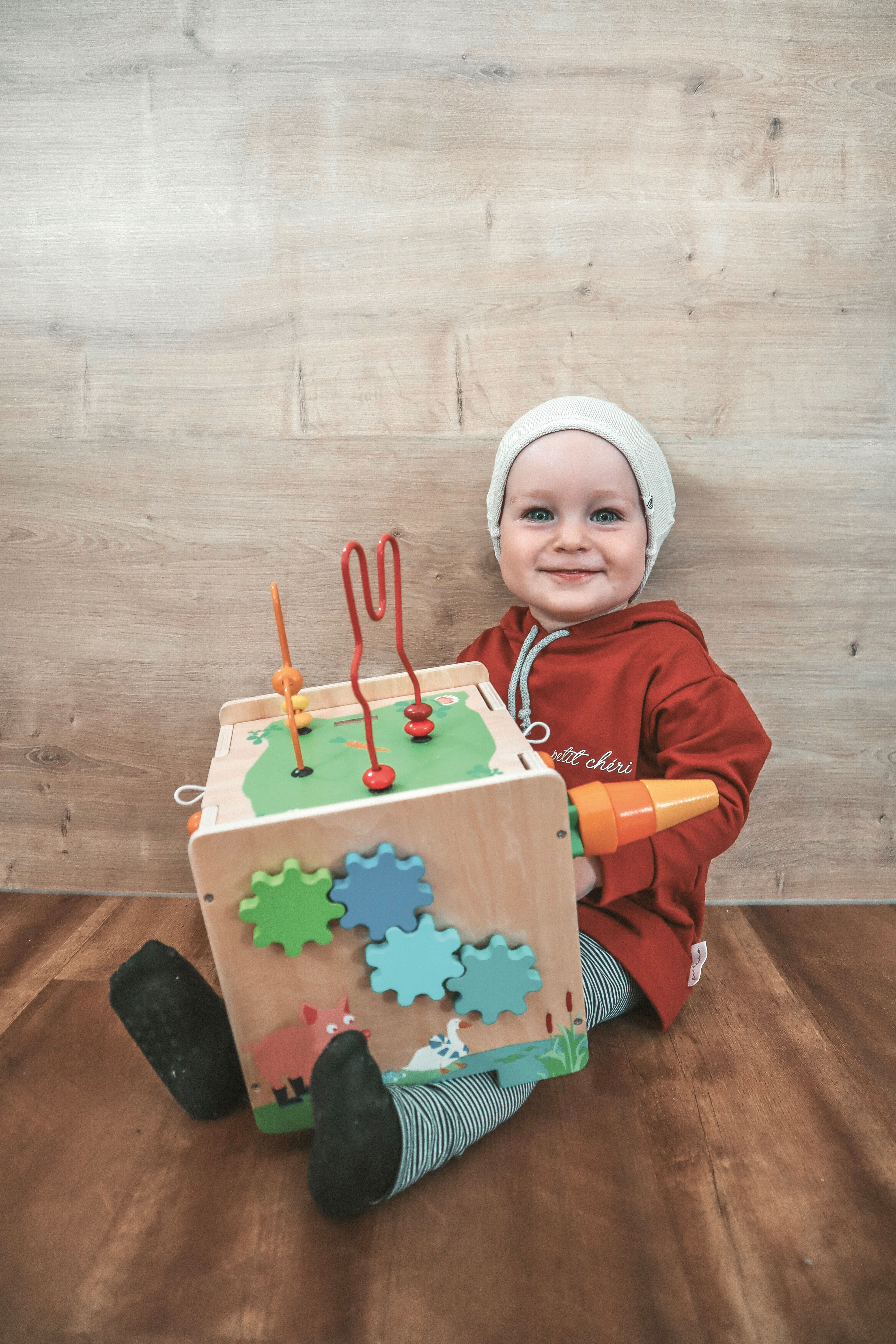 Motorikwürfel Hase für Kinder