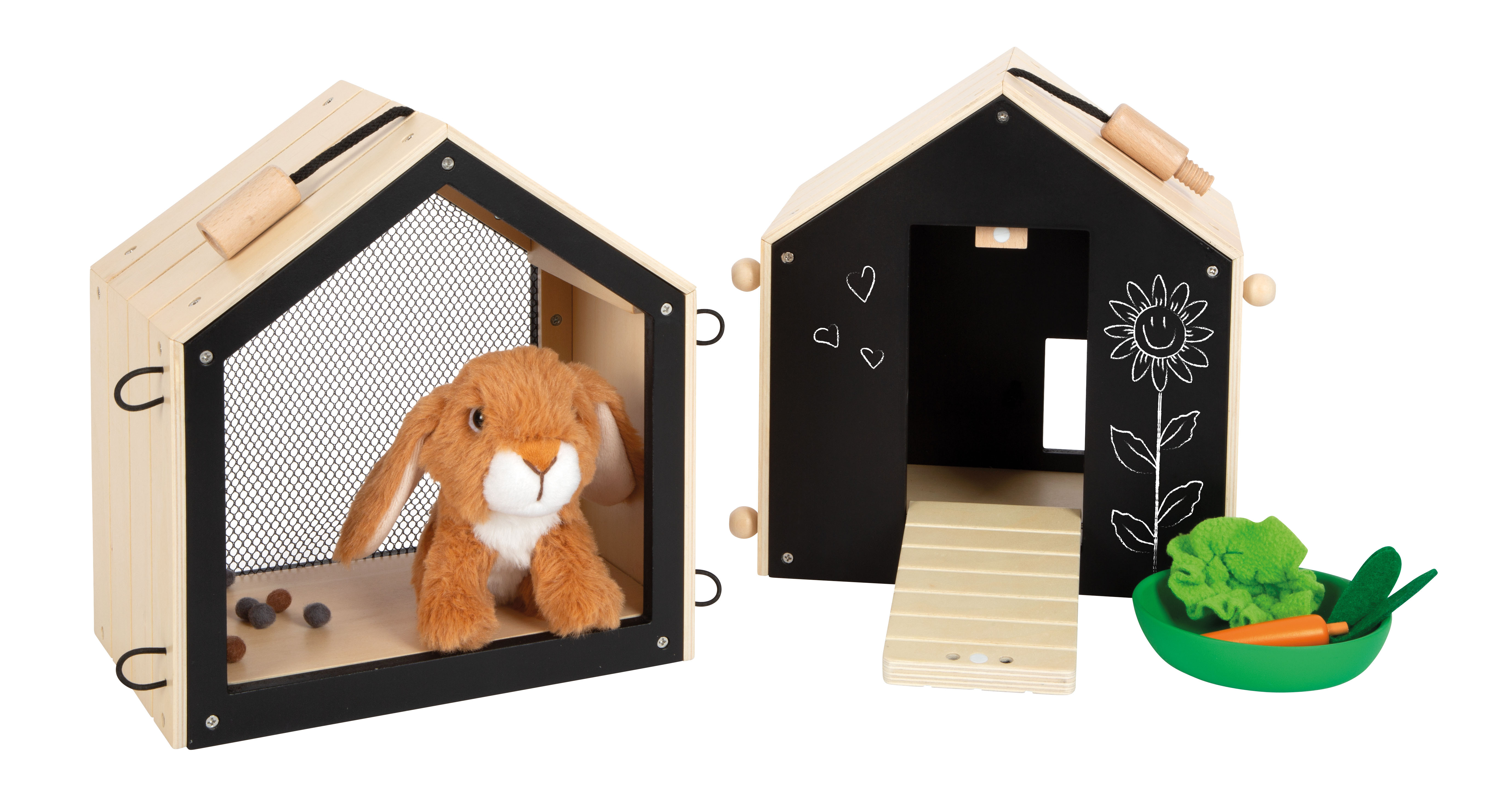 Hasenstall mit Auslauf für Kinder