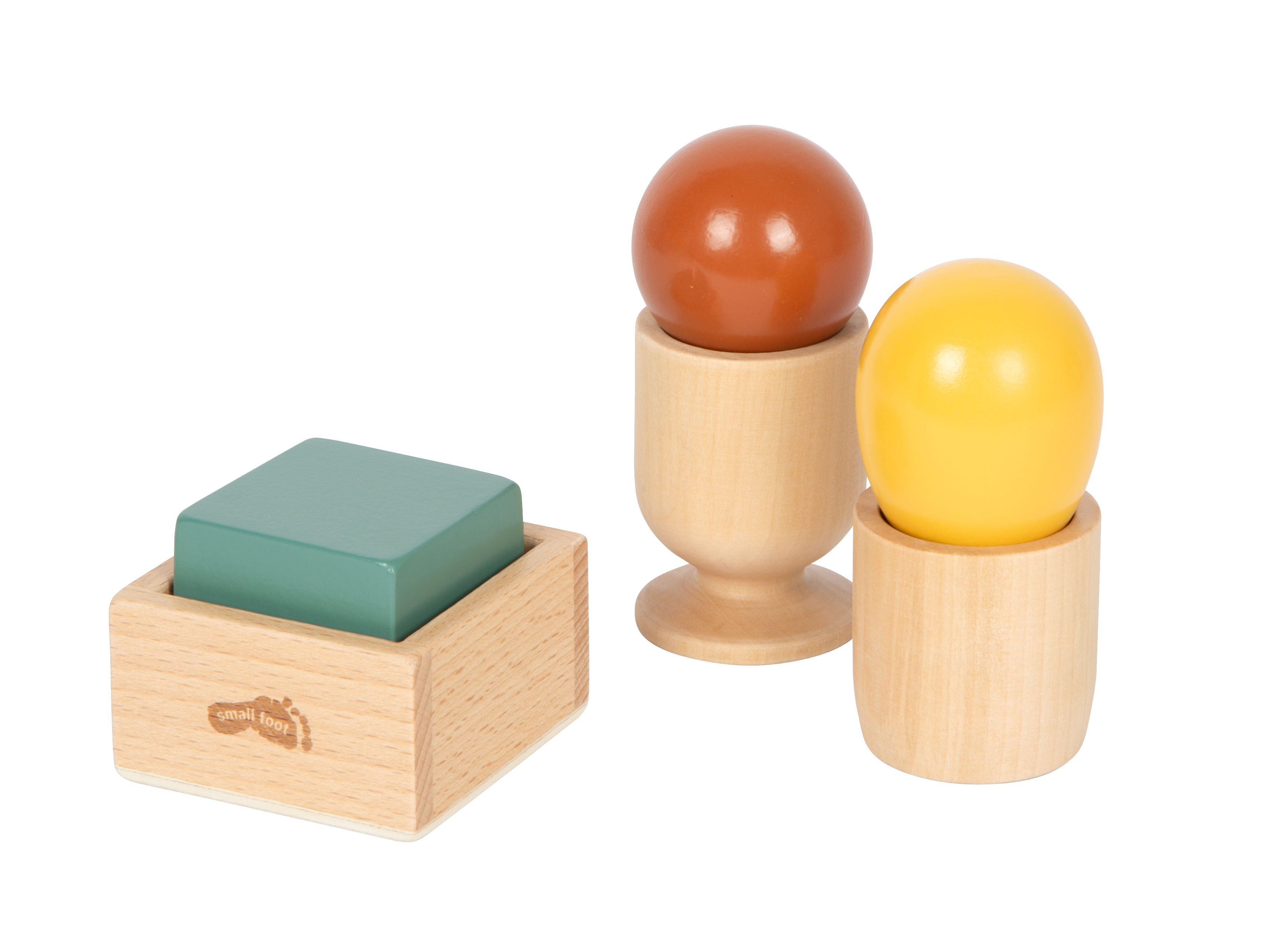 Montessori Sortierspiel mit Kugel, Würfel und Ei mit Motorik