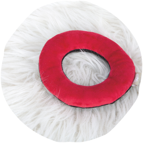 rot, ring, spielzeug, weich, plüsch