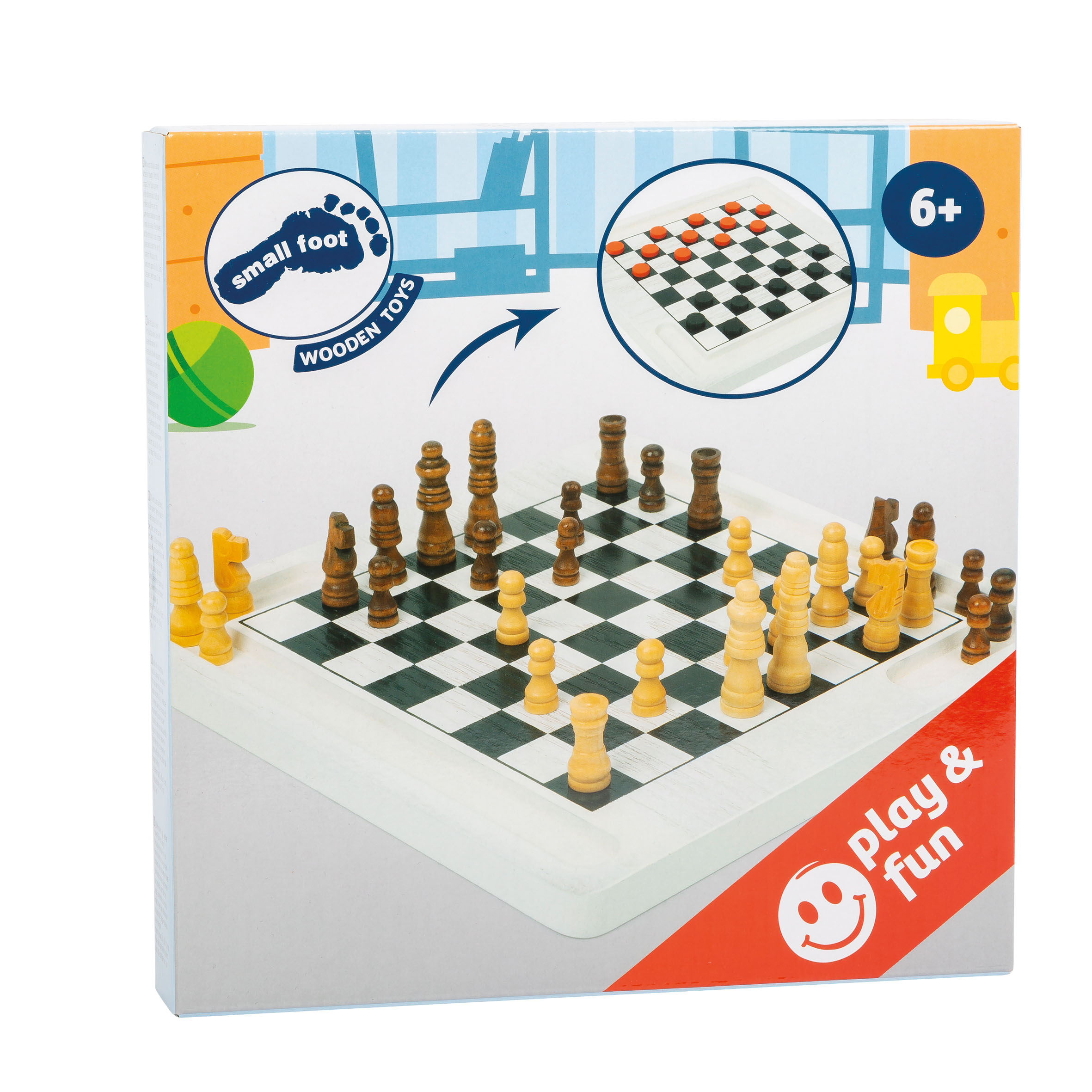 Brettspiel Schach und Dame für Kinder