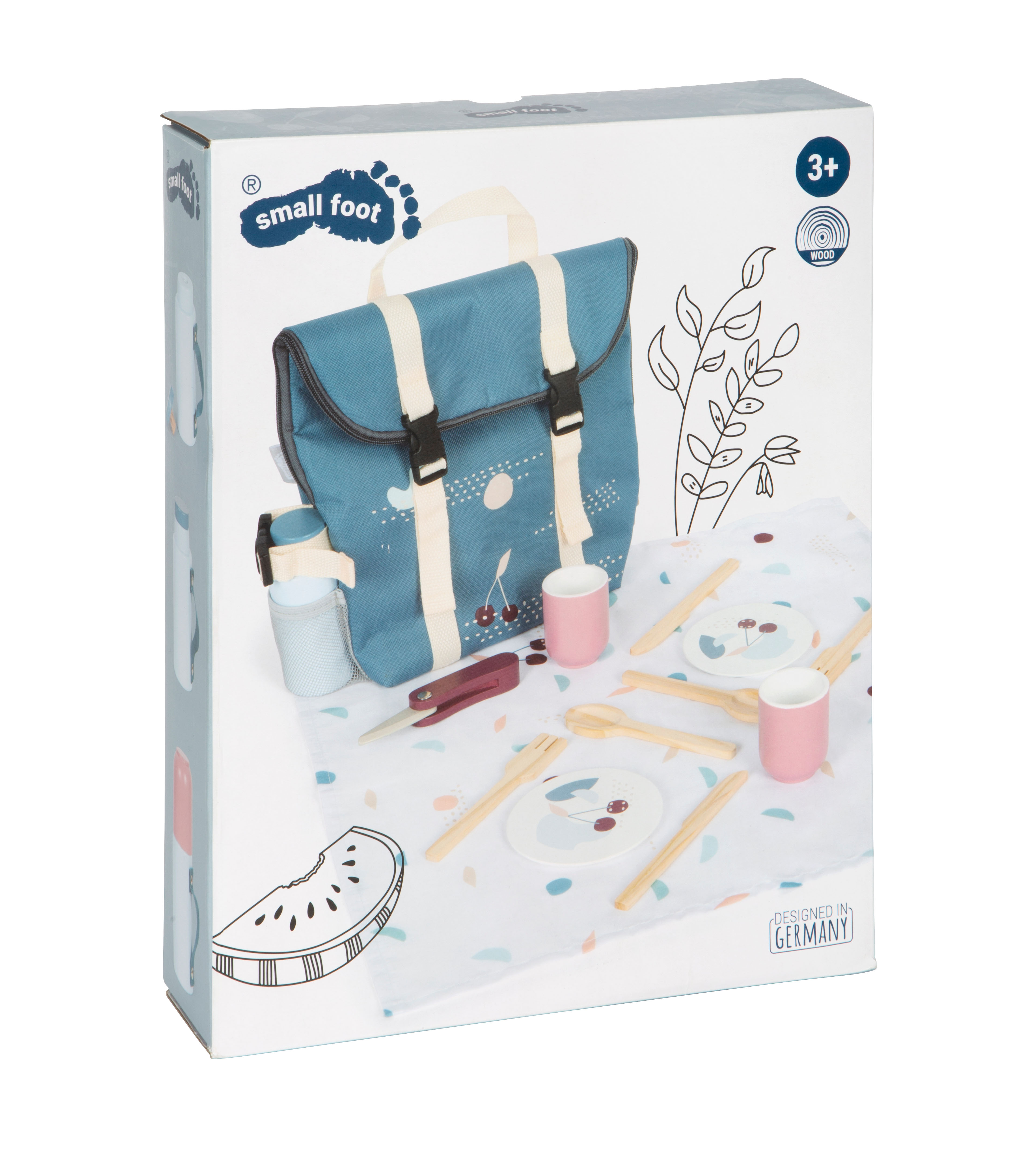 Verpackung Picknickrucksack mit Zubehör