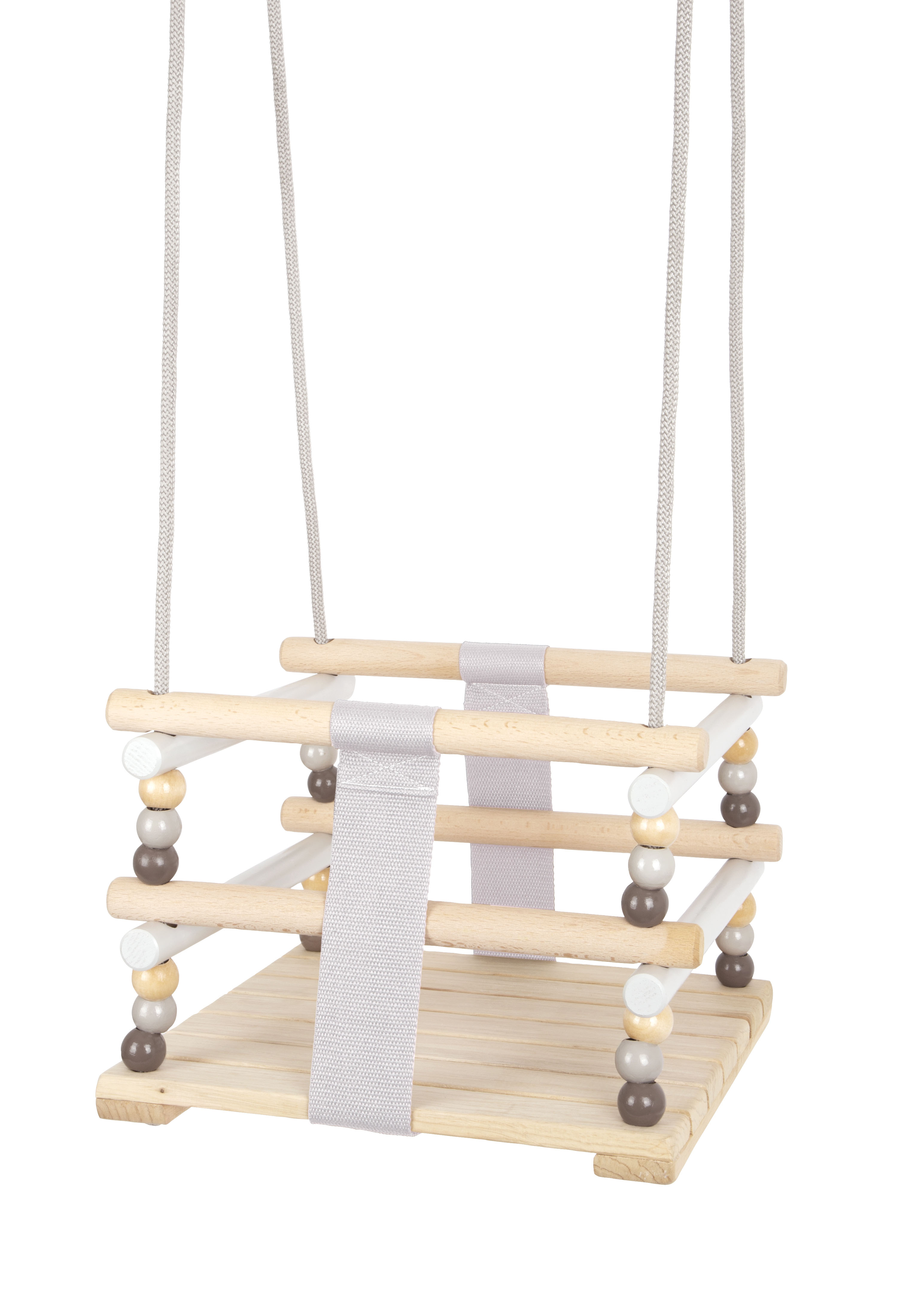 Kleinkindschaukel mit Gitterstäben und Holzperlen