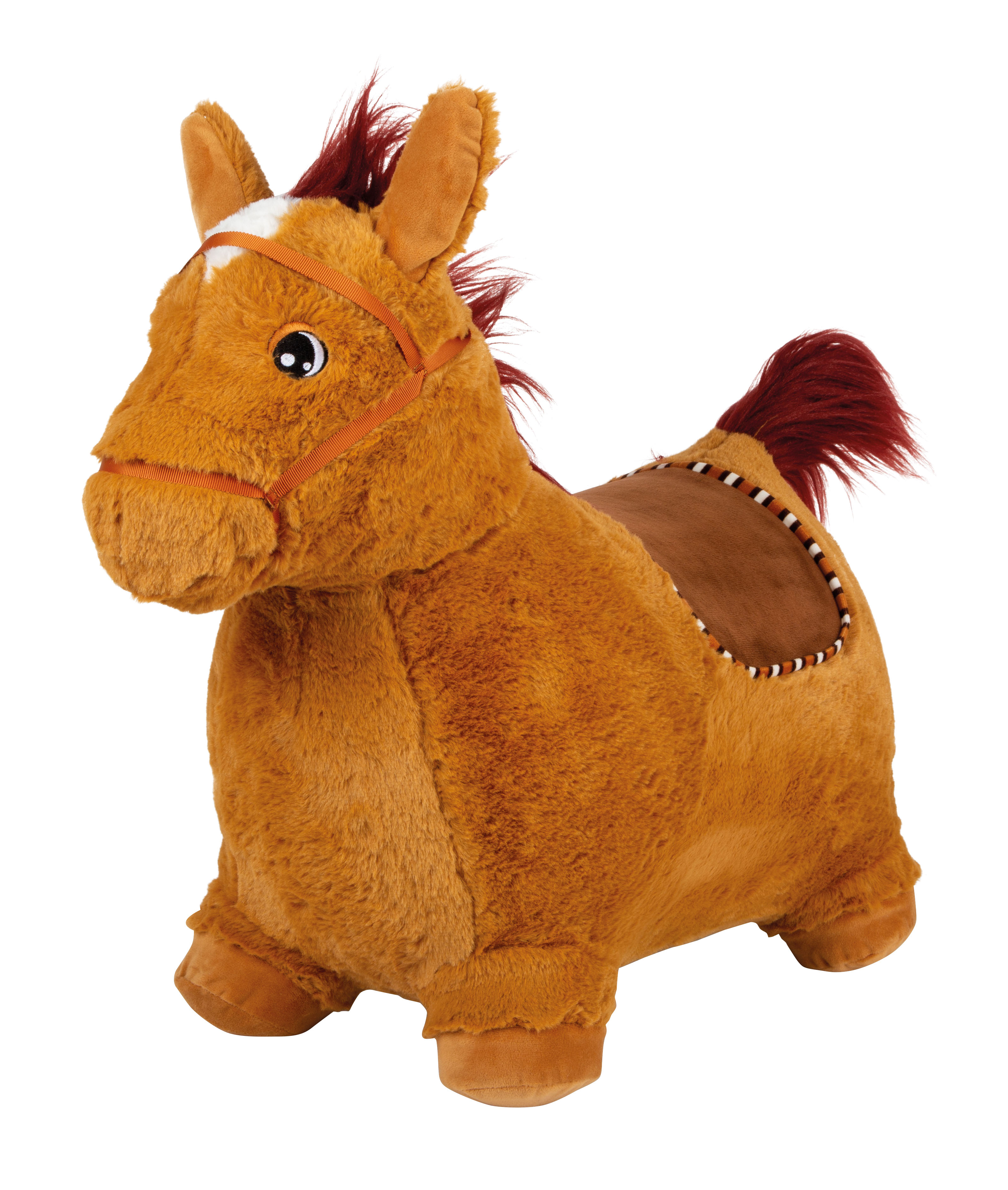 Hüpftier im plüschigen Pferdedesign