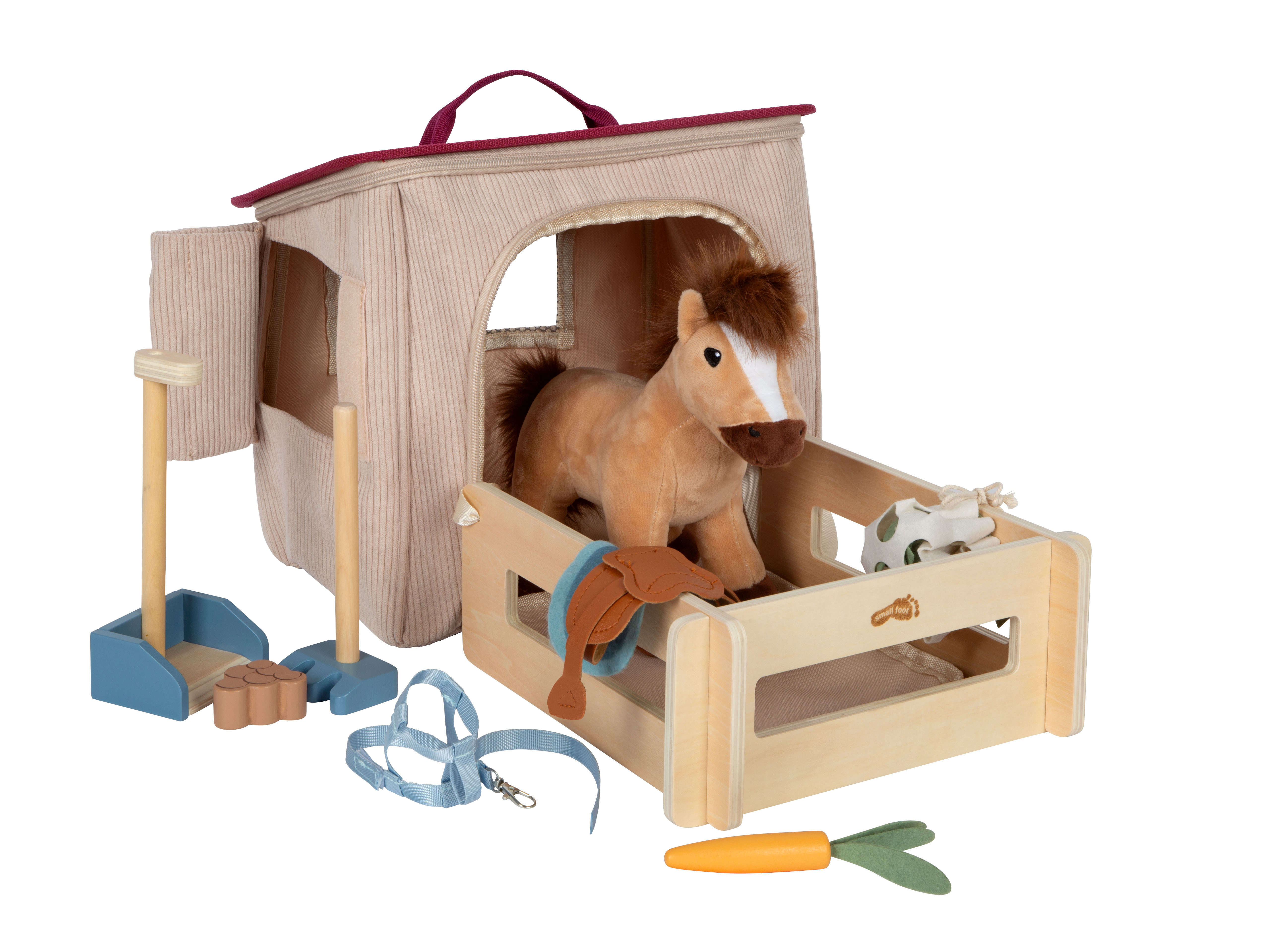 Pferdespielset mit Stall und Zaun