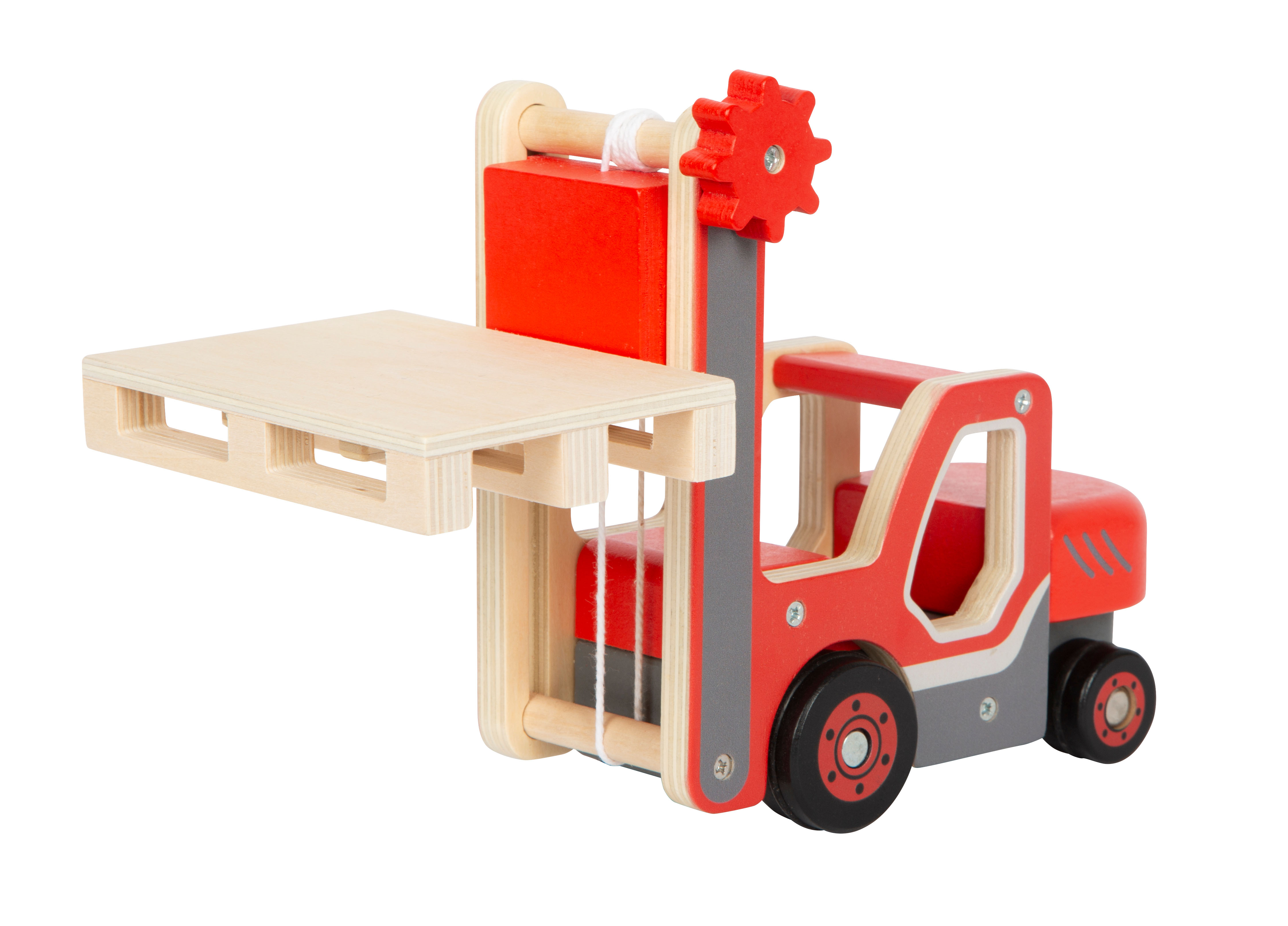 Gabelstapler mit gehobener Palette