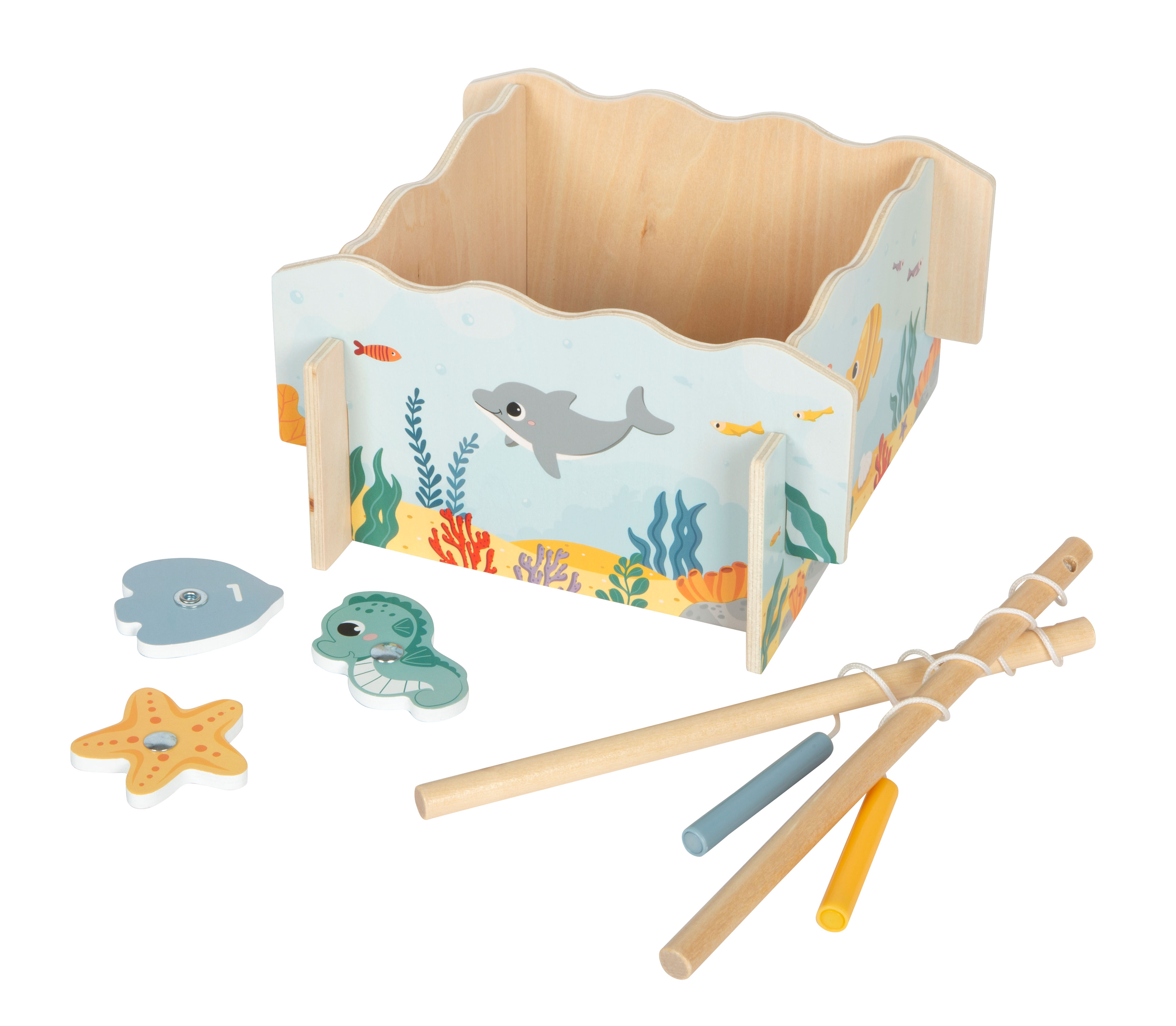 Angelspiel-Fische mit Nummern und Magneten