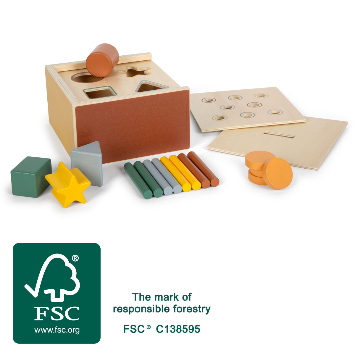 Montessori Steckspiel mit Formen