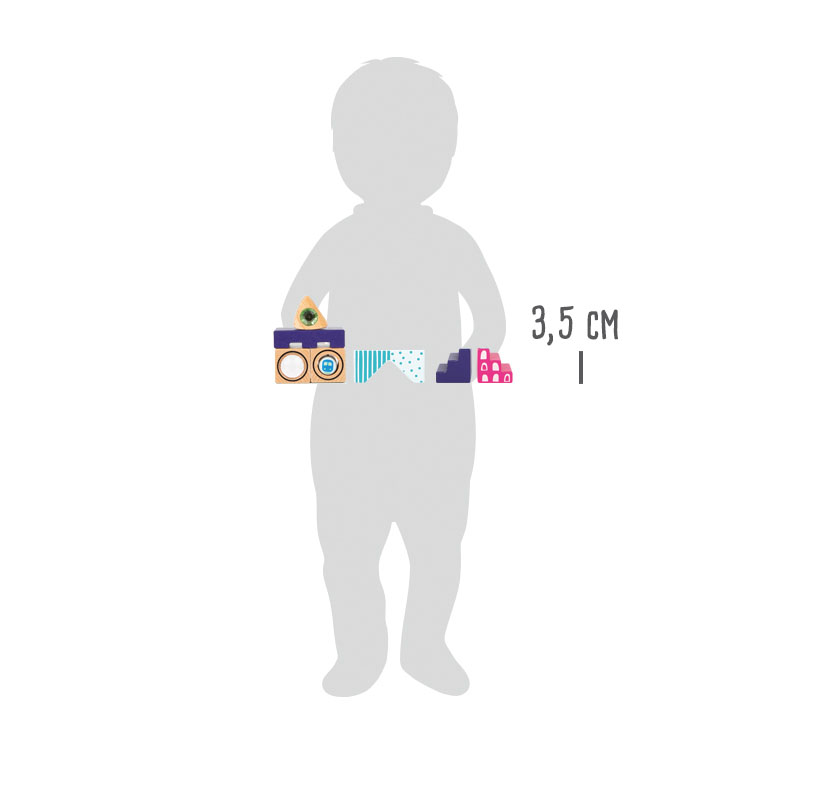 Holzbausteine Fantasiewelt für Kinder