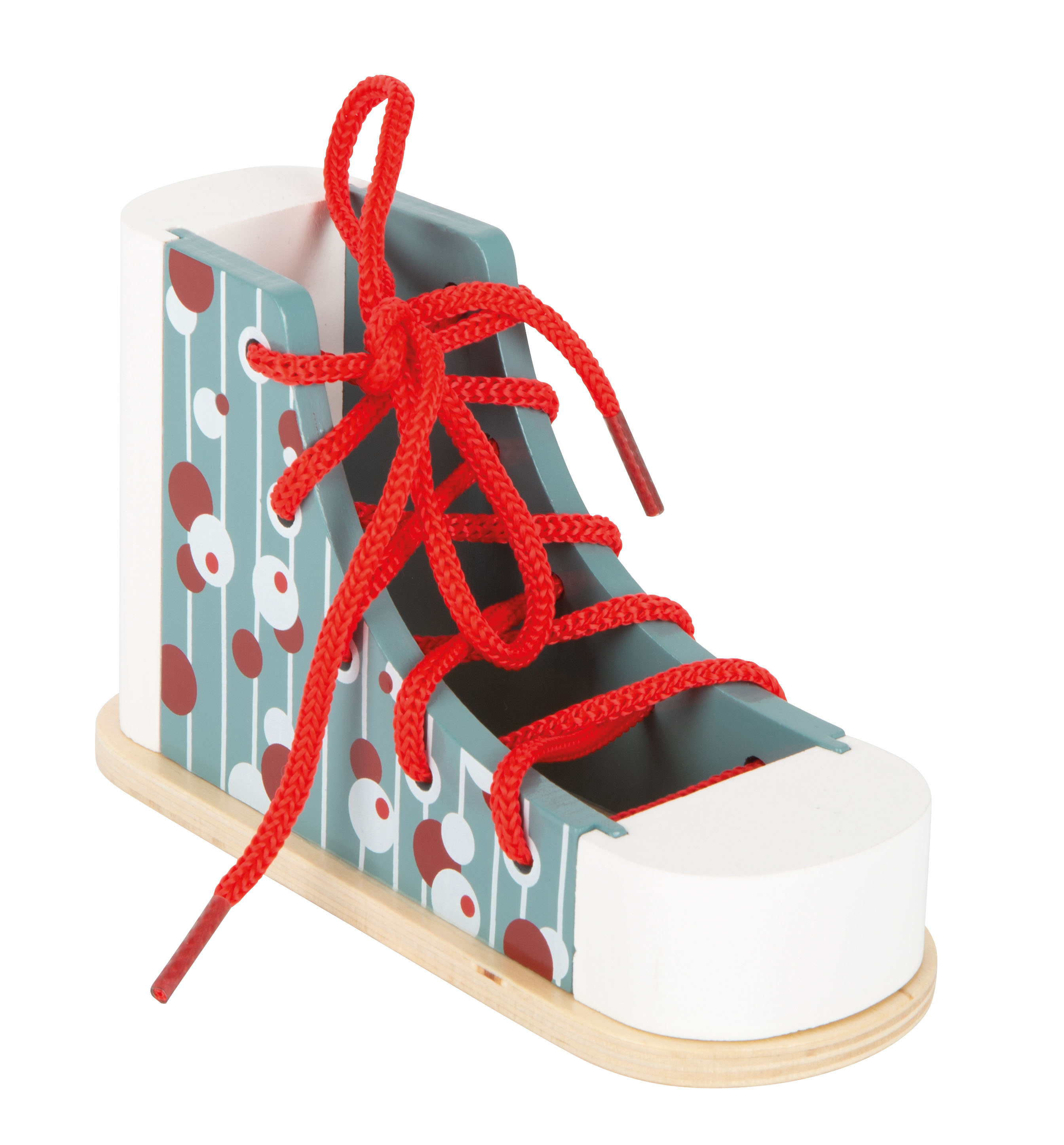 Fädelschuh zum Erlernen vom Binden einer Schleife