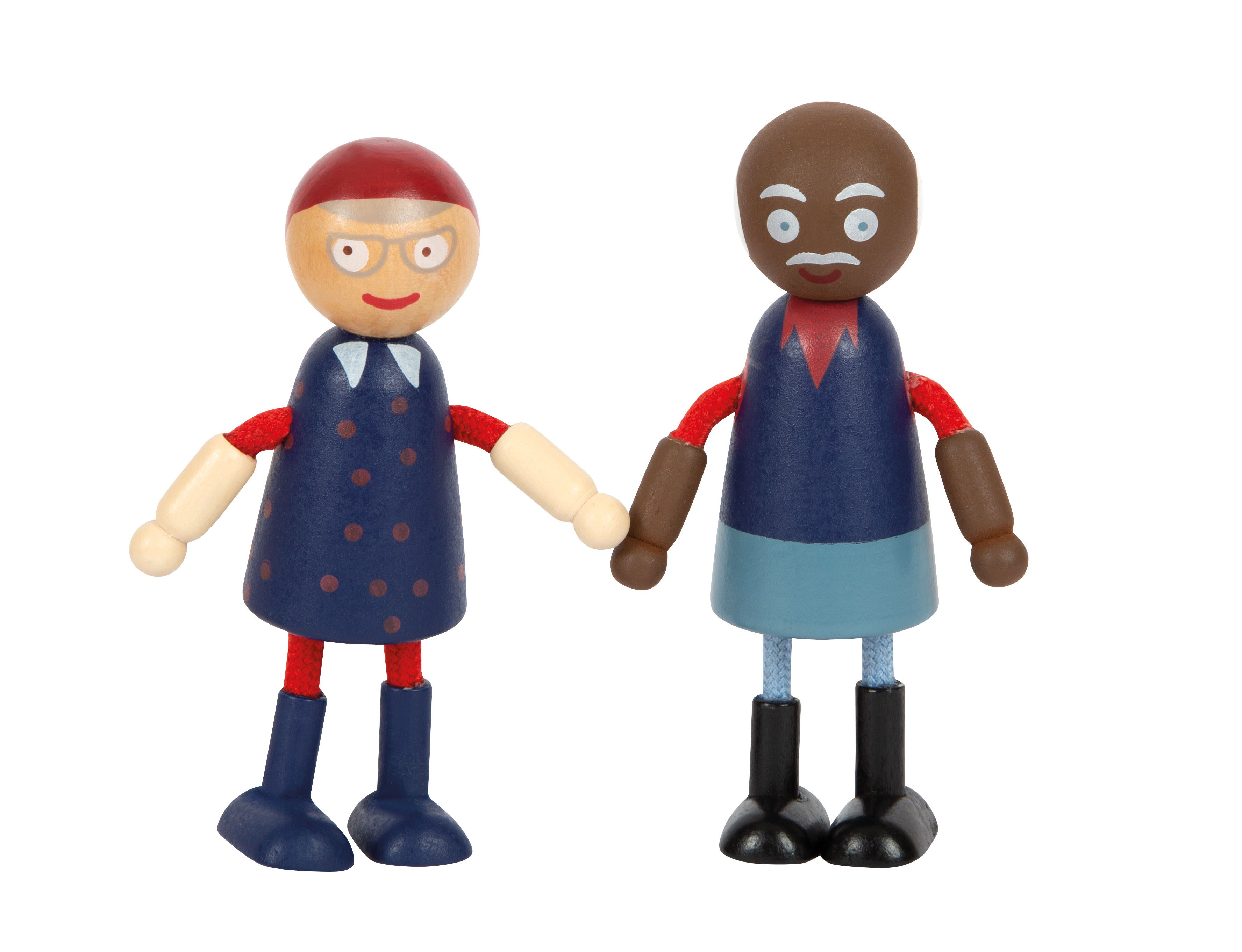 Biegepuppen-Familie mit Rollstuhl für Kinder