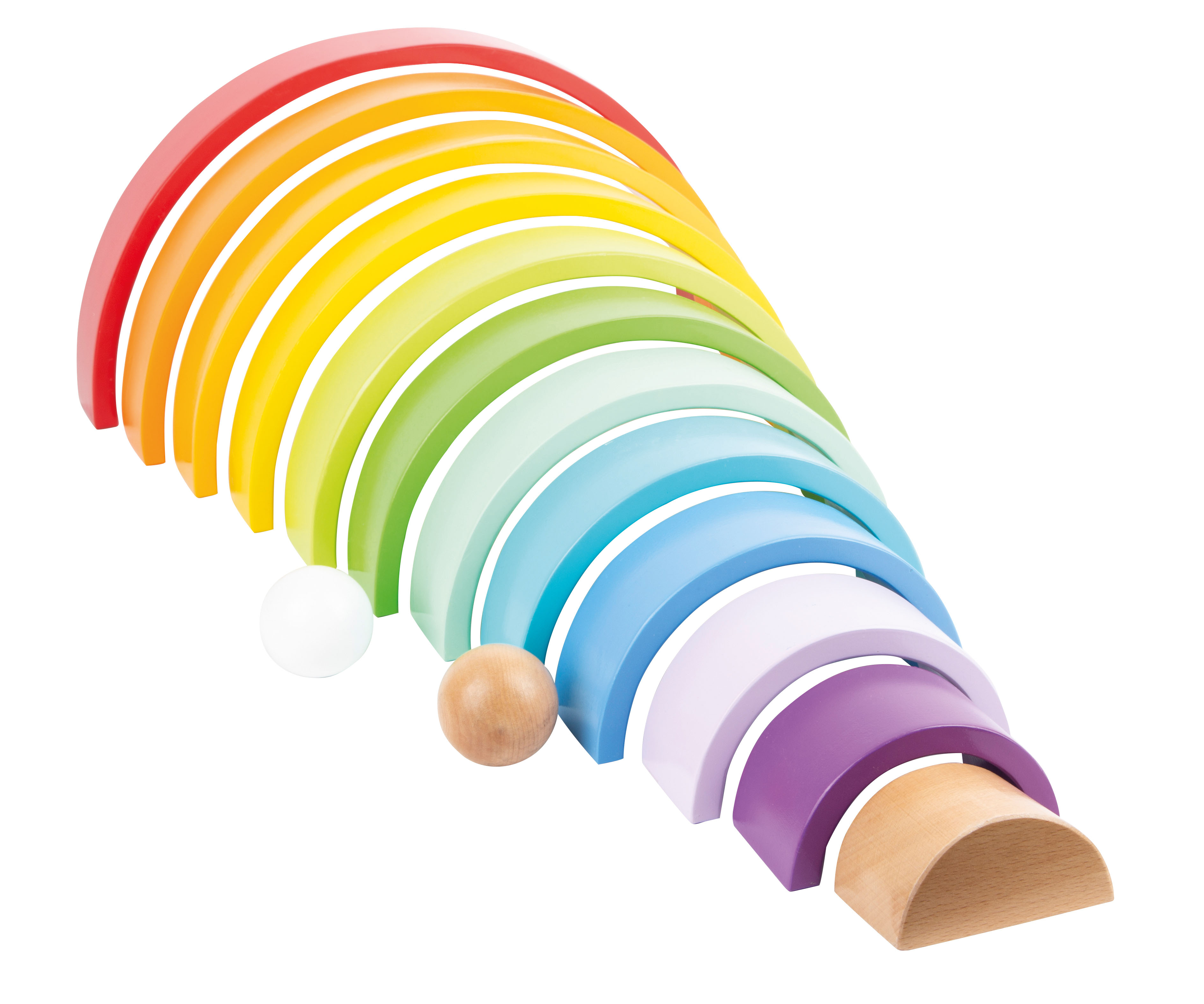Holzbausteine Regenbogen XL für Kinder