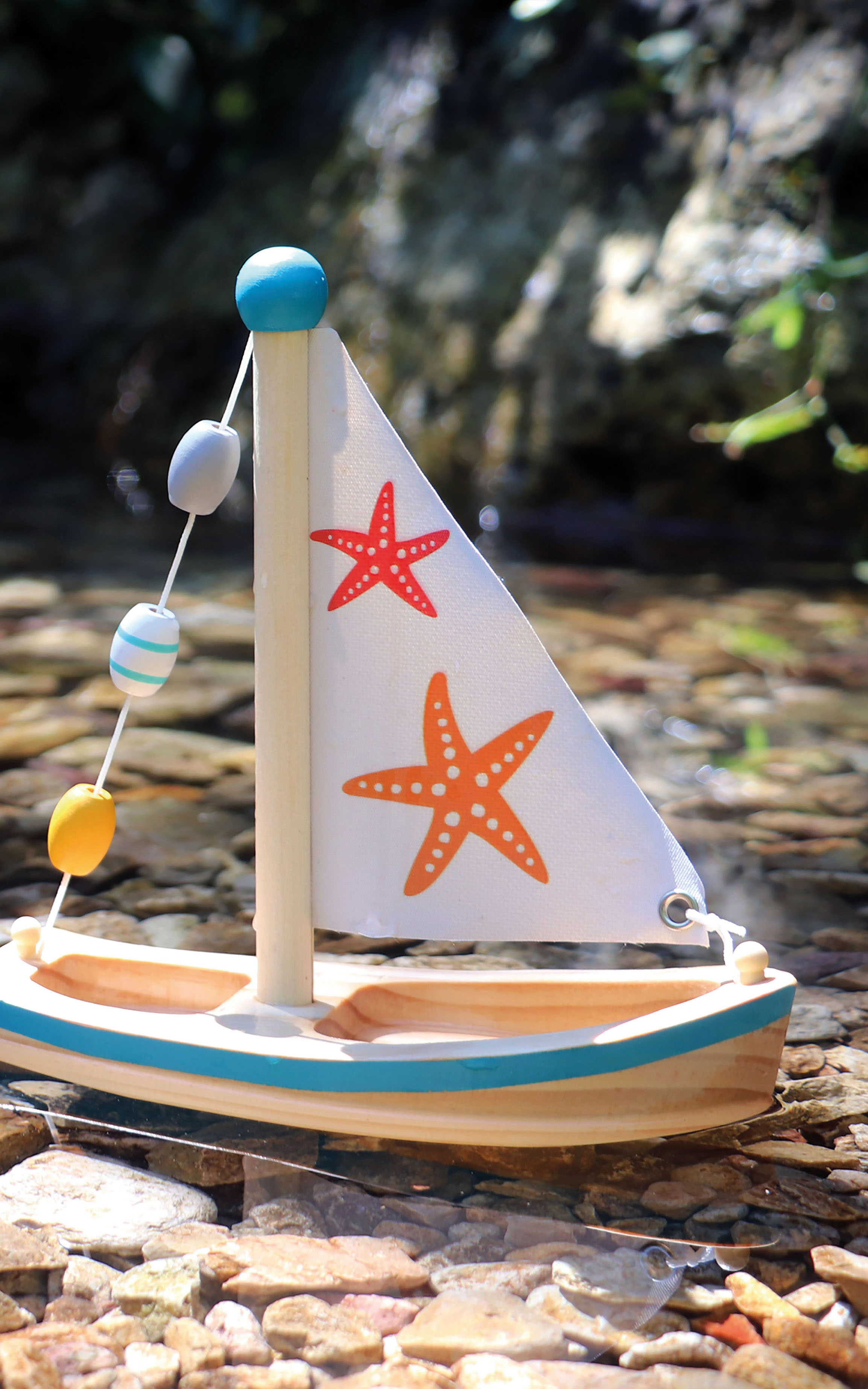 Wasserspielzeug Segelboot Seestern für Kinder