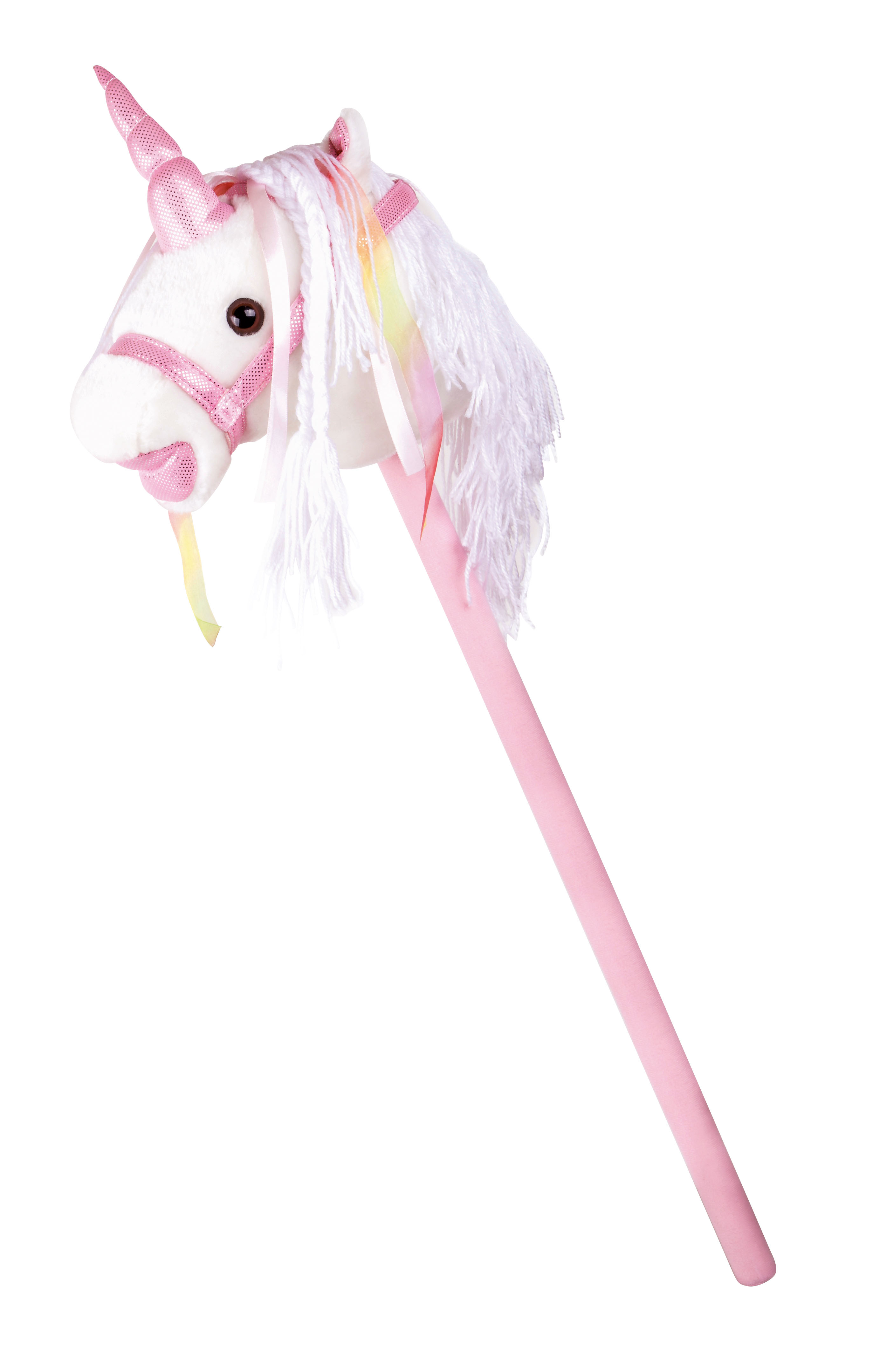 Steckenpferd „Weißes Einhorn“ aus Holz