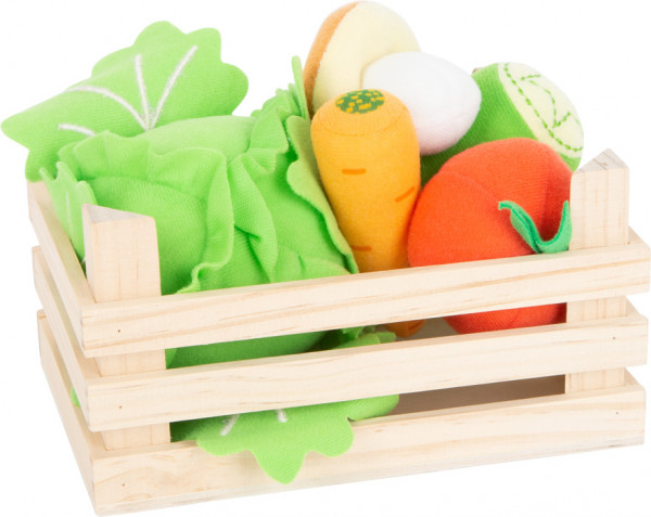 Stoff-Gemüse-Set mit Kiste