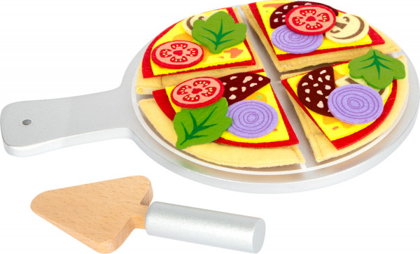 Stoff-Pizza mit Teller 