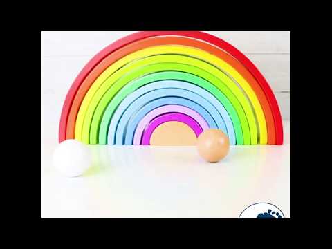 Blocs en bois Arc-en-ciel XL