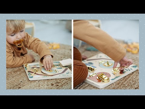 Planche de motricité Serrure et verrou « Safari »